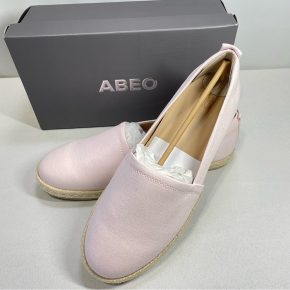 ABEO Women's Isle Slip On Shoes Size 11 Pink Canvas Preppy Casual Vacation Comfy - Picture 2 of 13